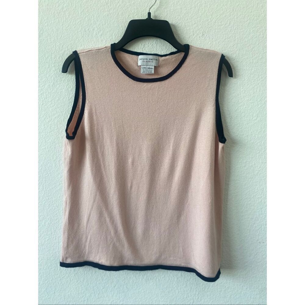 Vintage Jaclyn Smith Pink sleeveless knit top size L